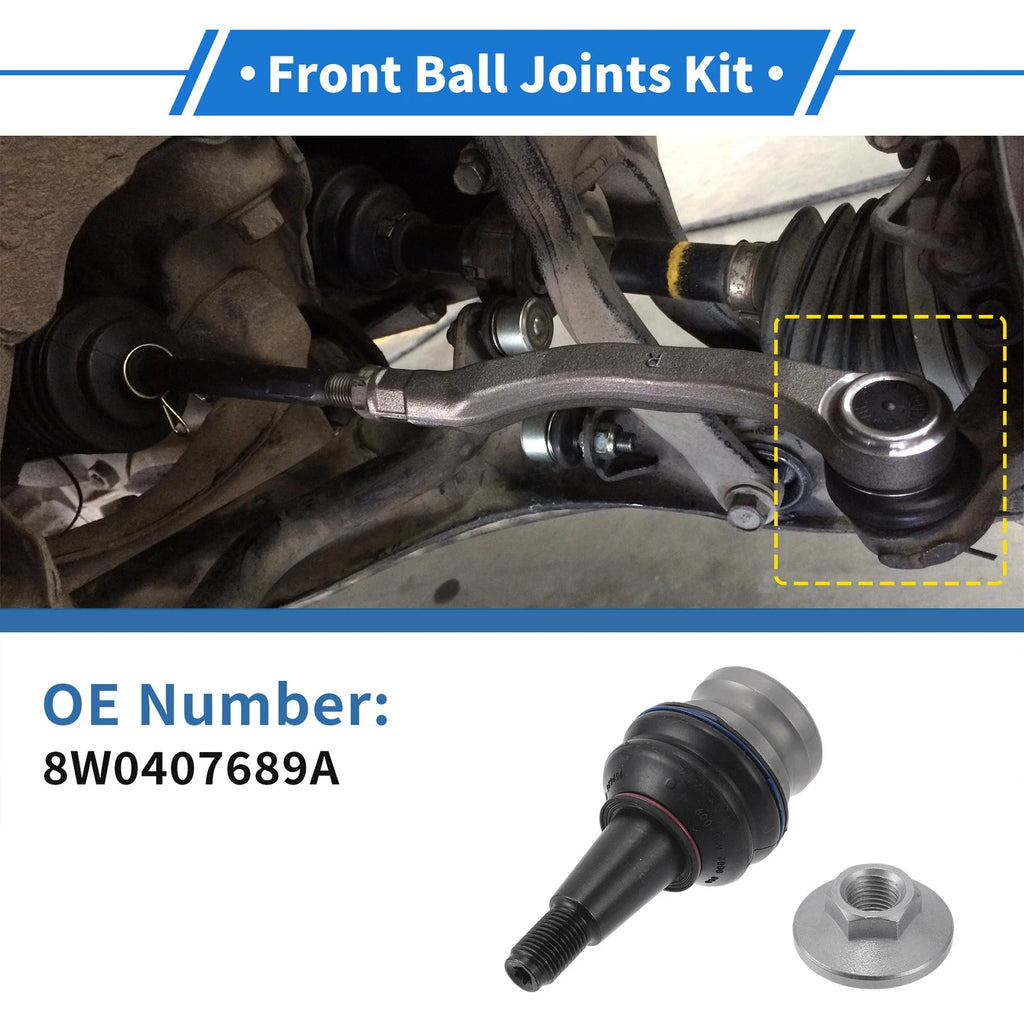 2X Front Lower Ball Joints for Audi A4 (2007–2015) No. 8W0407689A