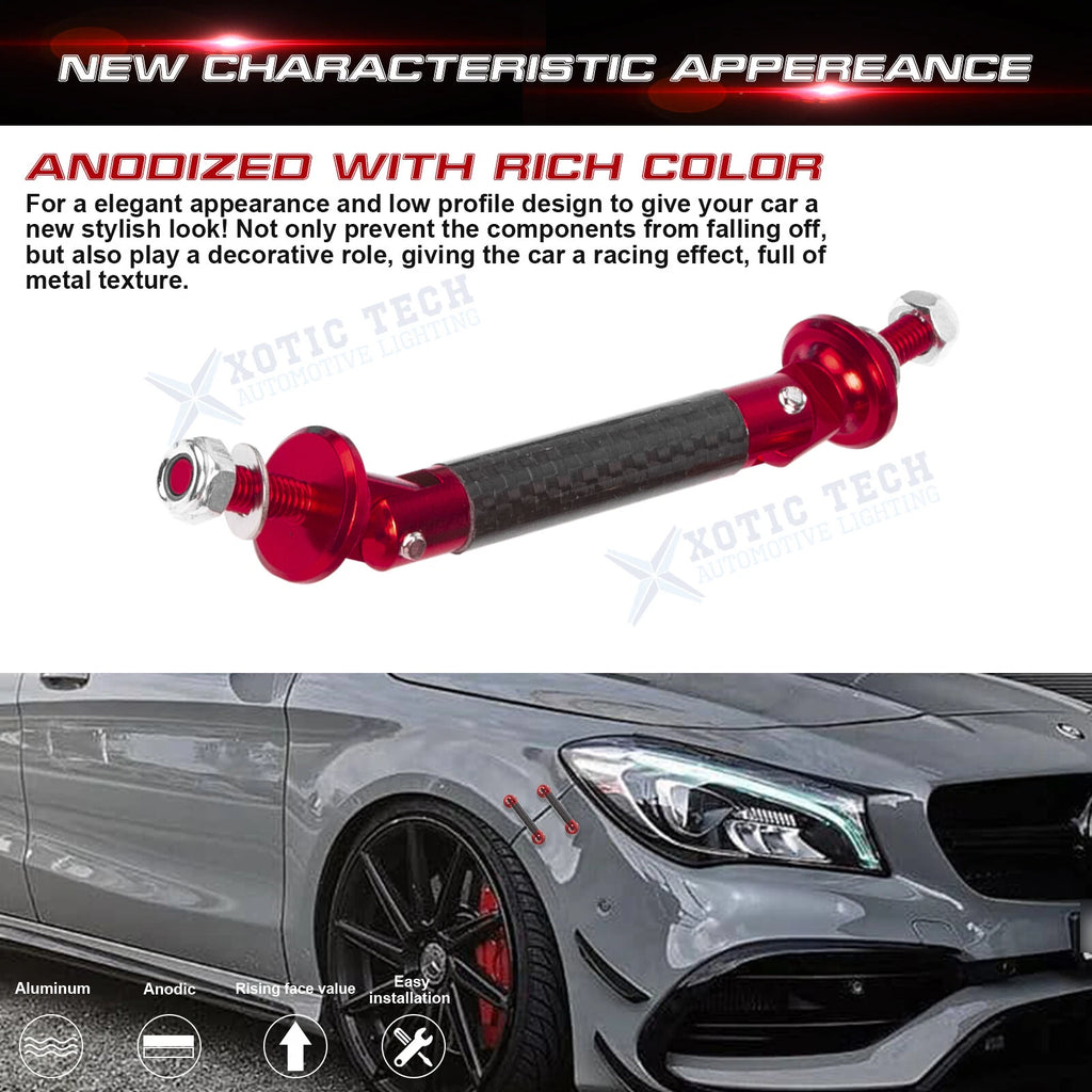 Adjustable Front Rear Bumper Lip Splitter Support Strut Rod for Universal (-)