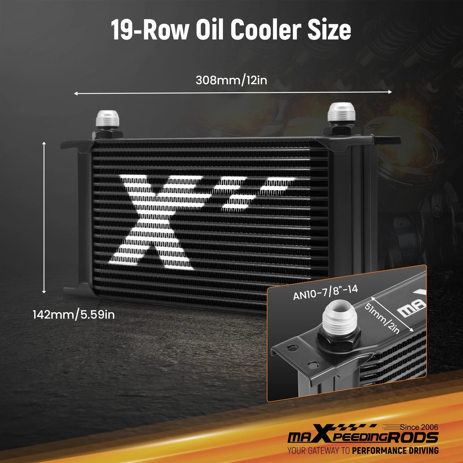 19 Row Transmission Cooler Kit for Universal Applications