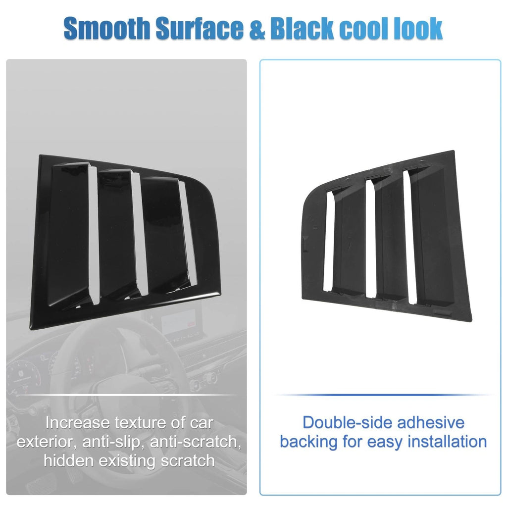 2pcs Rear Window Louvers for Dodge Charger (2011–2021) Air Vent Scoop Shades