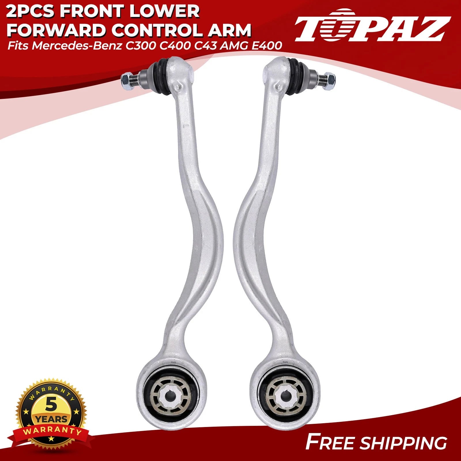 2Pcs Front Lower Control Arm & Ball Joint for Mercedes-Benz C300 C43 AMG (2015–2021)