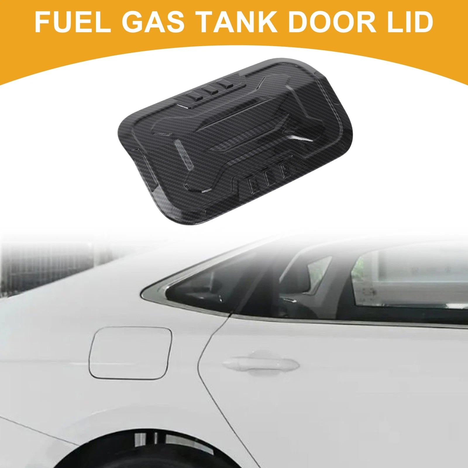 Fuel Tank Door Cap for Toyota Prado (2024–2025) Adhesive Carbon Fiber Black