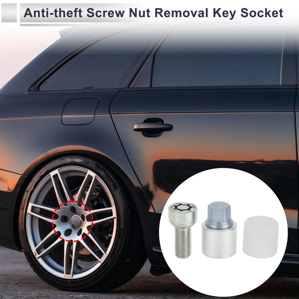 Type X Wheel Lock Lugnut with Bolt Kit Nut Removal Key for Audi A4L A5 (2013–2020)