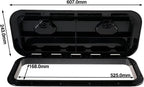 Marine Deck Access Hatch 24" x 9-5/8" Rectangle Boat Hatch & Lid (180°)
