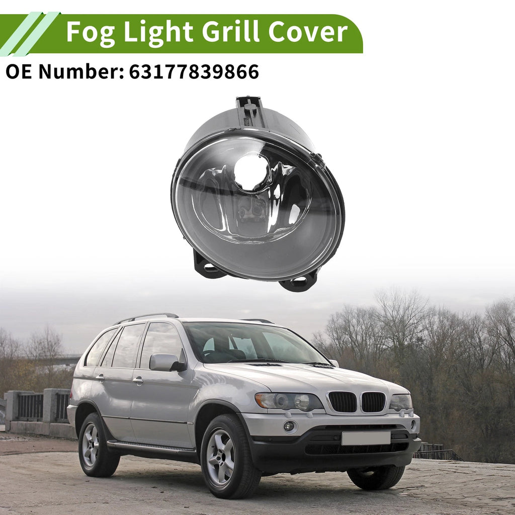 1 Pc Right Fog Light Grill for BMW X5 (1999–2006) No. 63177839866 Clear