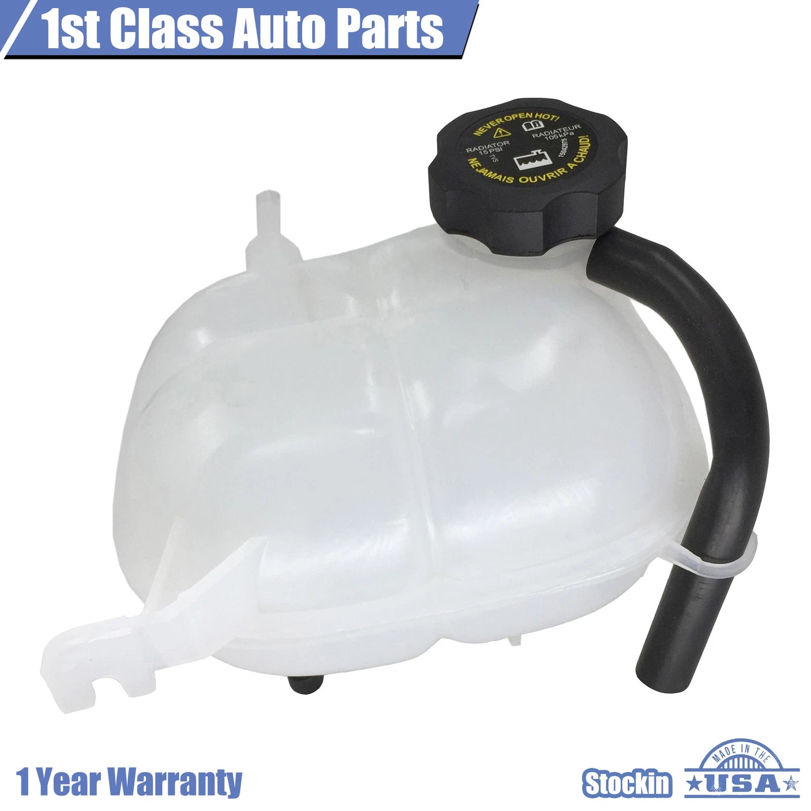 Coolant Overflow Bottle Reservoir Tank with Cap for Saturn Pontiac (2003-2007)
