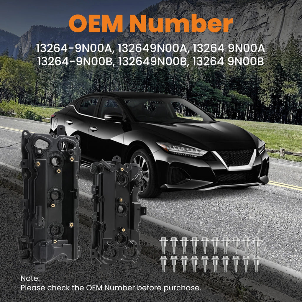 2X Engine Valve Covers for Nissan Maxima Murano (2009-2020)