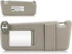 Beige Driver Side Sun Visor with Mirror for Toyota Venza (2009–2016)