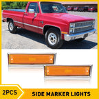 Pair Front Signal Side Marker Lights for GMC Chevy Pickup (1981–1991)
