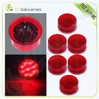 Pack of 6 Red 9 LED Waterproof Side Marker Clearance Lights 2" for Trucks