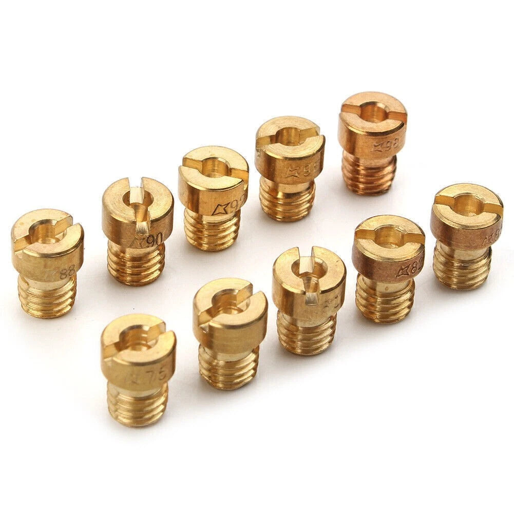 10PCS Main Jets Nozzle Kit 5MM for Dellorto Carburetor (75–98)