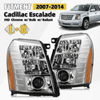 HID Headlight Set for Cadillac Escalade (2007–2014) w/Bulb & Ballast