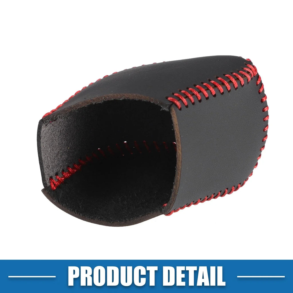 Auto Gear Shifting Knob Cover for Lexus NX250 2022-2023 Black Red Stitching