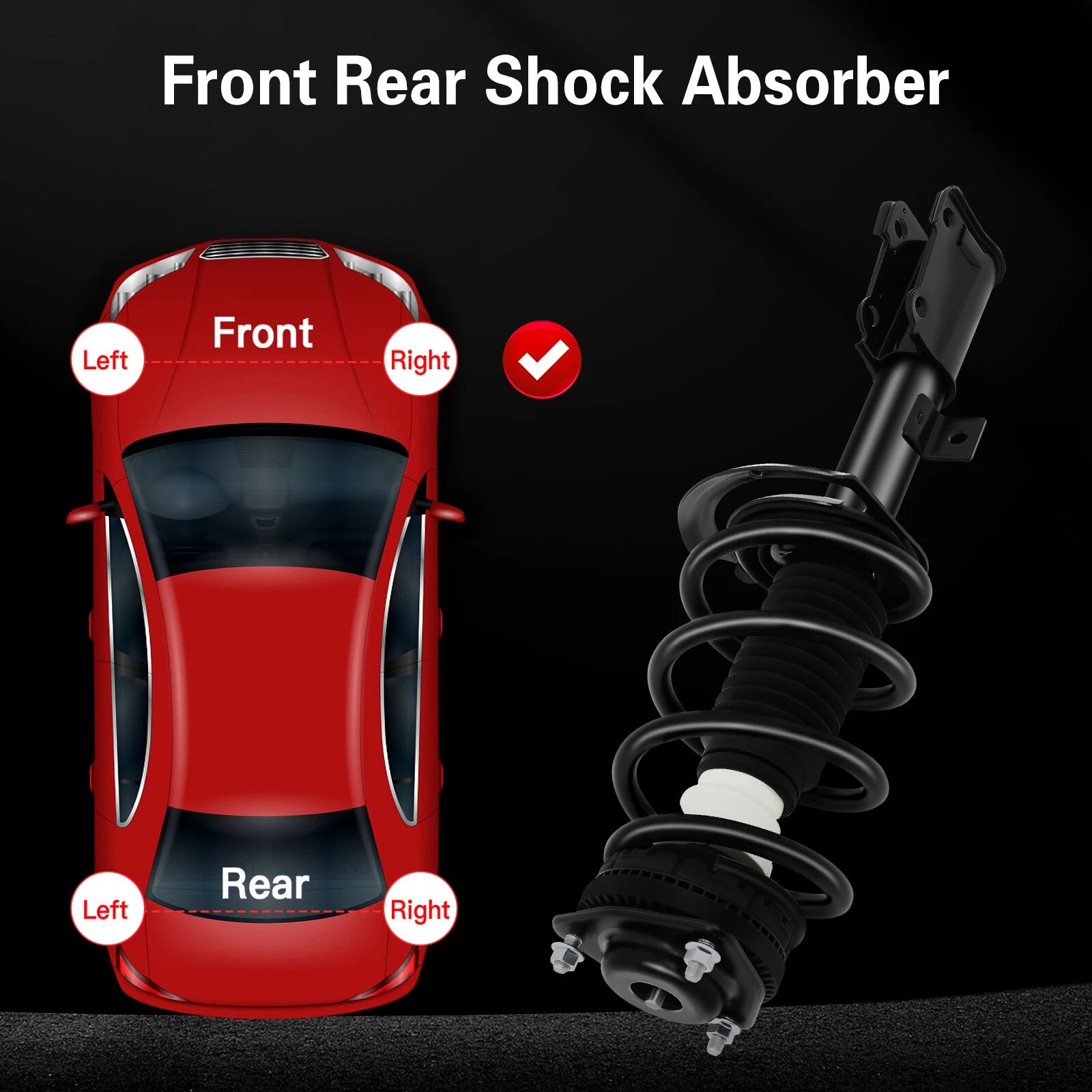 Set of 2 Front Shock Strut & Spring Assembly for Dodge Journey (2011-2018)