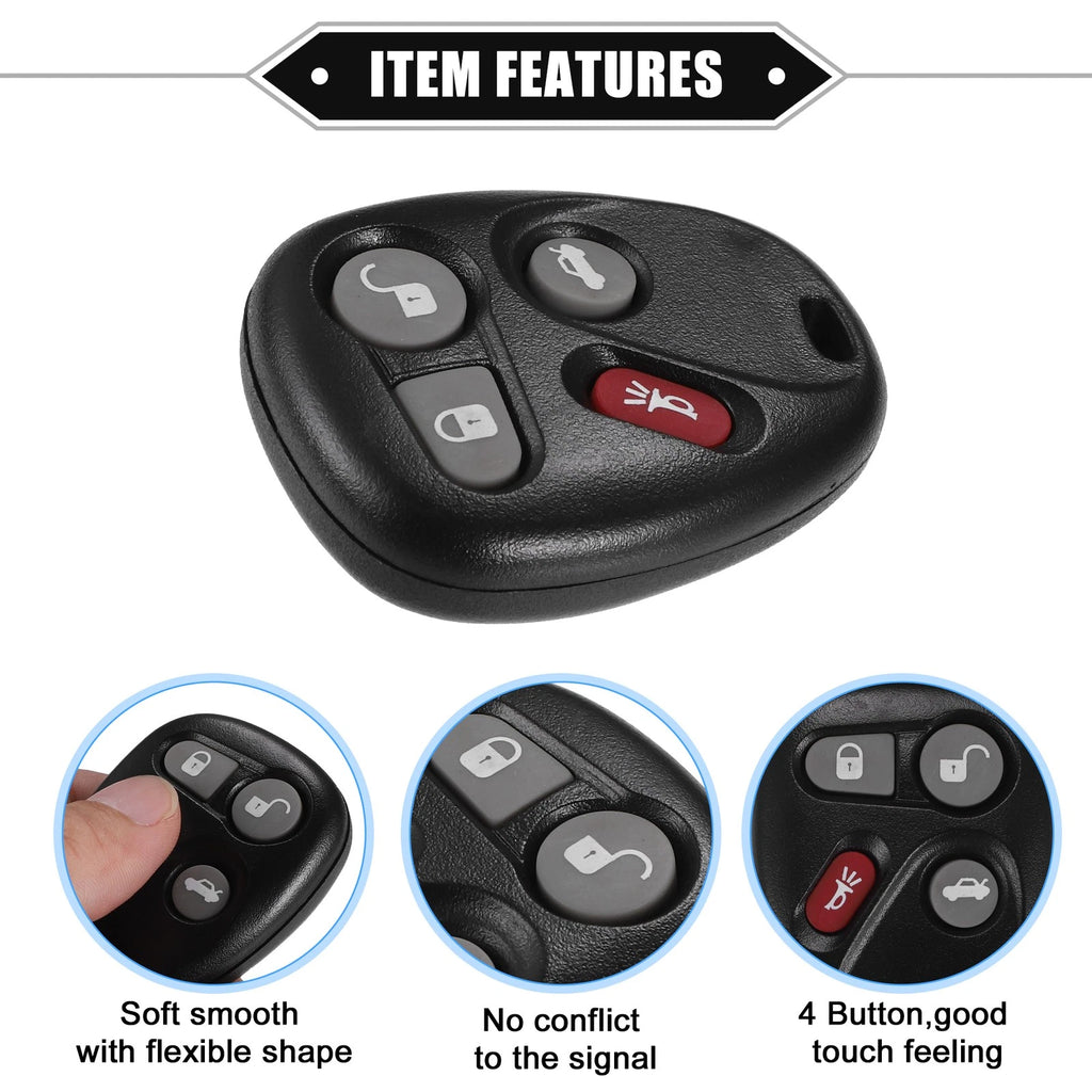 4 Button Keyless Entry Remote Key Cover for Buick Enclave (No Chip)