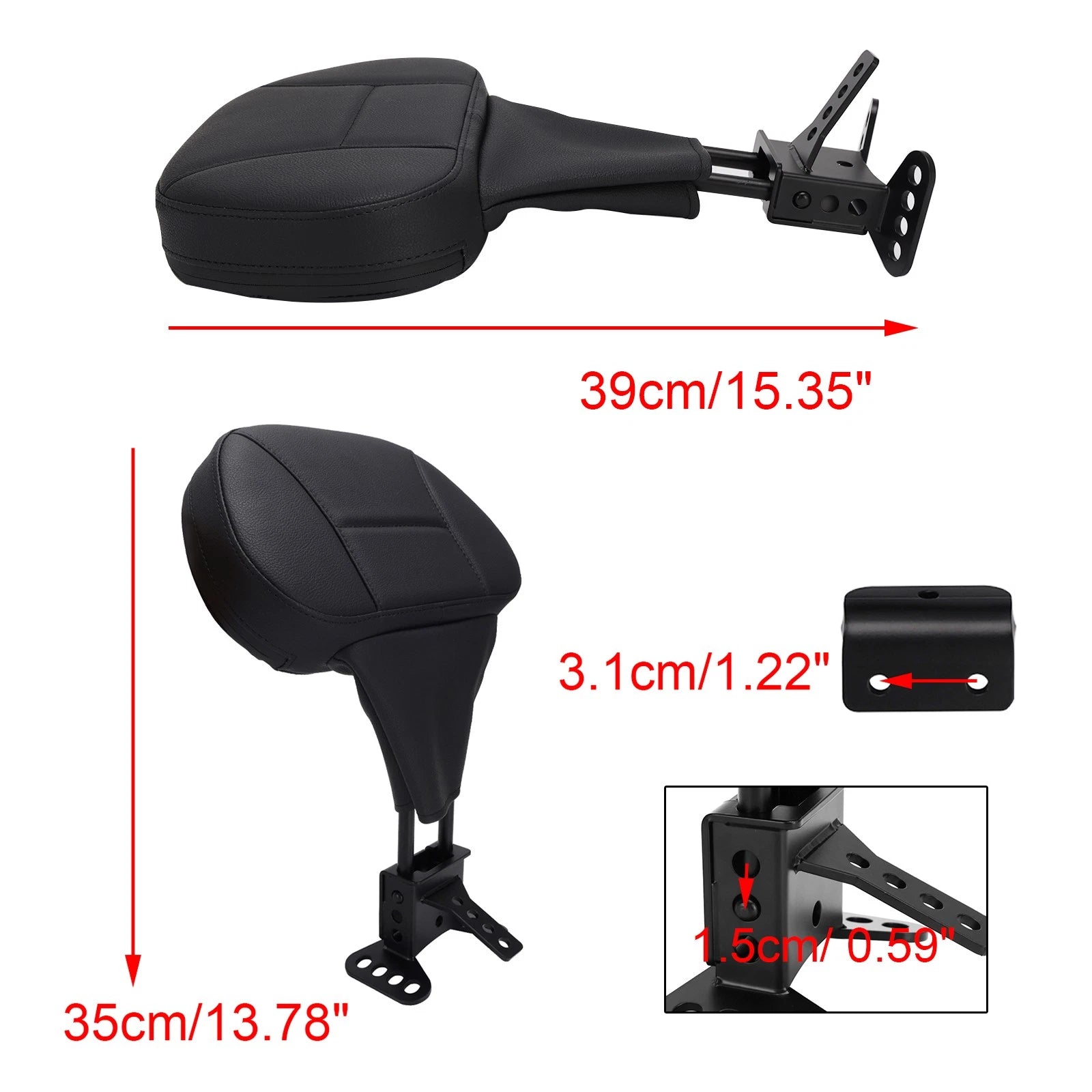 Driver Backrest Pad for Harley Street Electra Road Glide Road King Tri Glide (2009–2025)