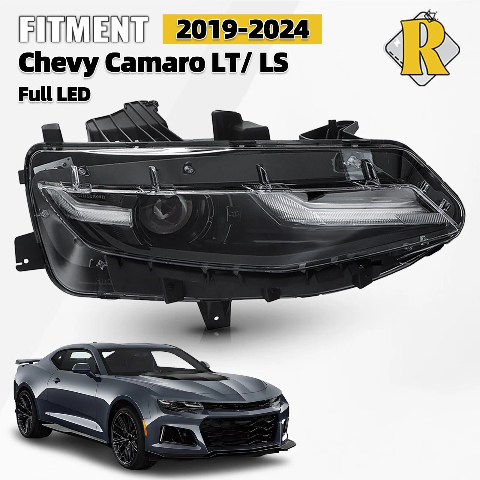 LED Headlight Right Passenger Side for Chevy Camaro LS LT (2019–2024)