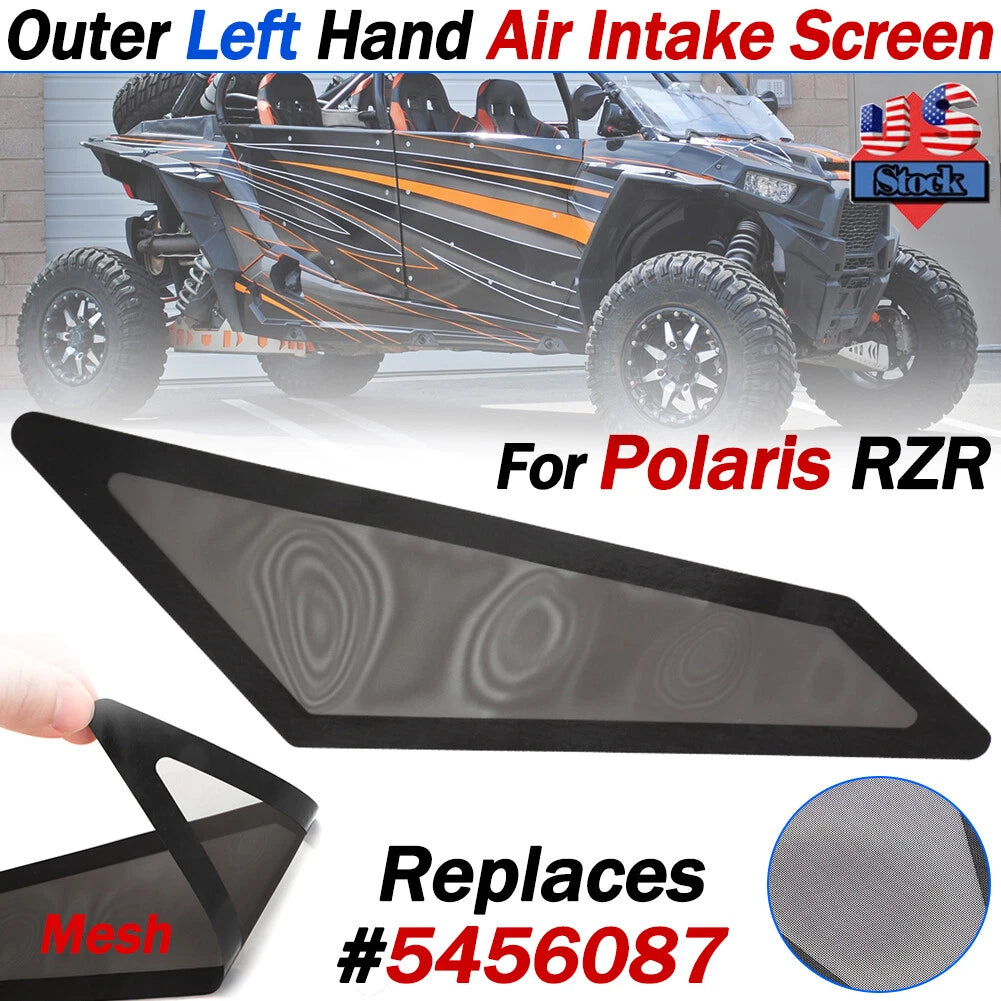 Air Vent Outer Left Hand Intake Screen for Polaris RZR Turbo R (2021–2023) 5456087
