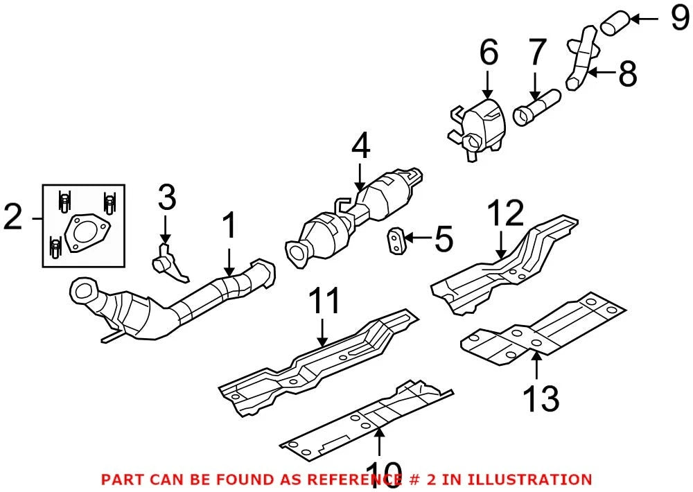 Exhaust Pipe Catalytic Converter Gasket for Ram 2500 3500 (2003–2023)