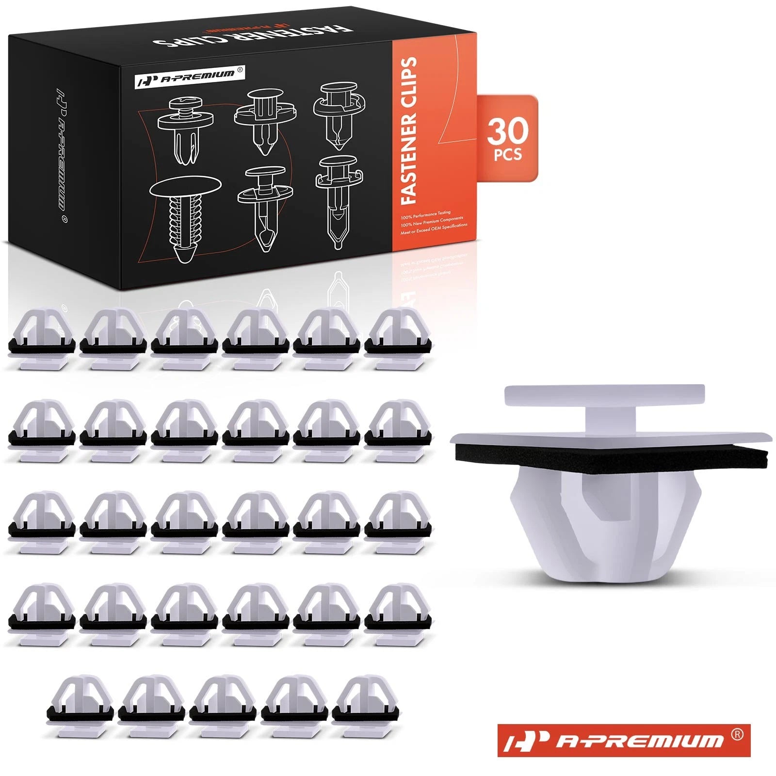 30x Nylon Moulding Clips with Sealer for Hyundai Kia