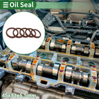 Set of 5 Oil Seal Rotary Shaft Seal FKM Rubber 45x53x5.5mm