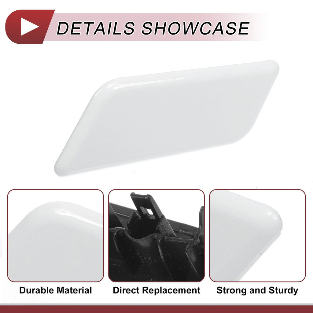 Front Left Washer Nozzle Cover Cap for Subaru Outback (2015–2017) White