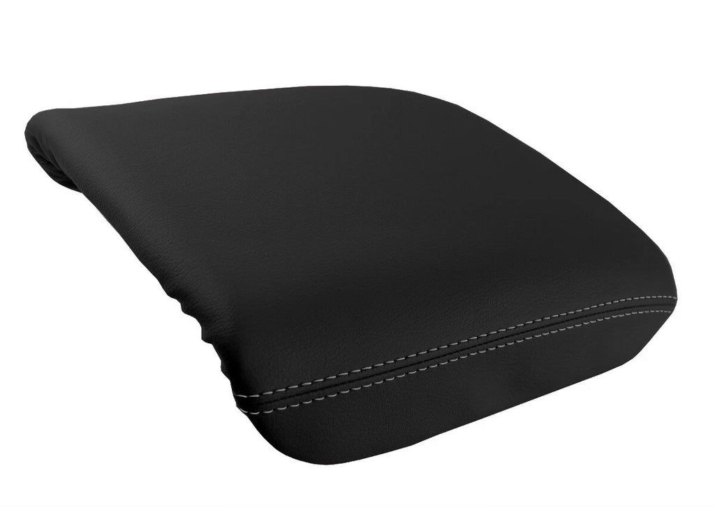 Leather Console Lid Armrest Cover for Honda Pilot (2003–2008) Gray Stitch