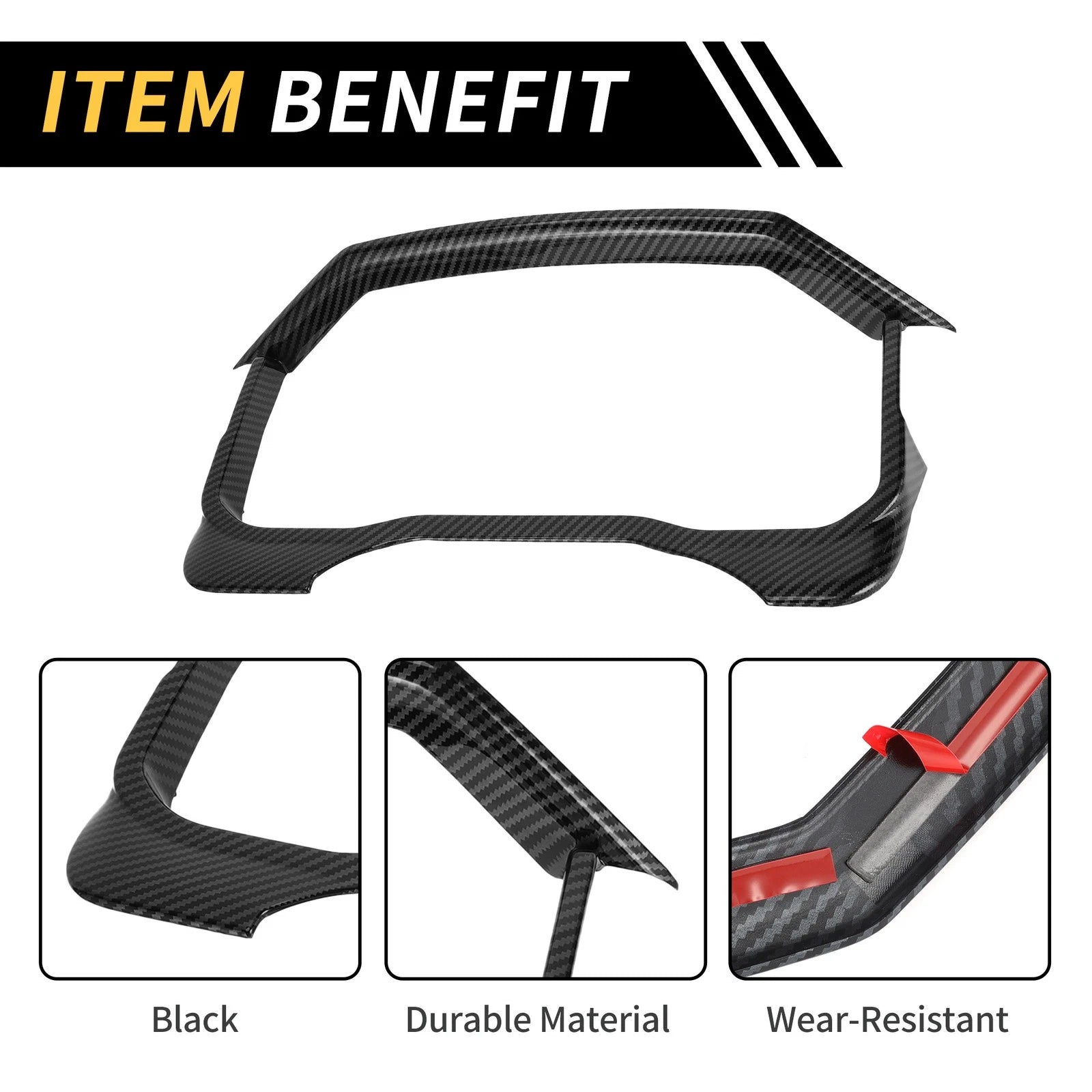 Carbon Fiber Dashboard Meter Panel Frame Cover for Toyota Tundra (2022–2024)