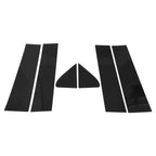 6 Pcs Door Pillar Window Trim for Chevy Silverado (2019–2024) Black