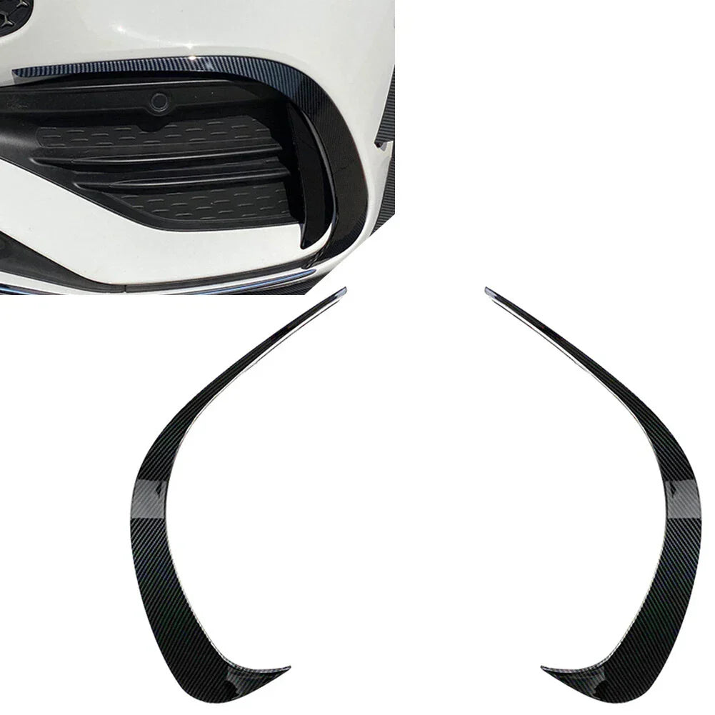Black ABS Front Bumper Lip Splitter Spoiler for Mercedes C-Class (2022-2023)