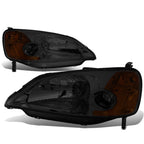 Smoked/Amber Corner Headlight Headlamps for Honda Civic (2001–2003)