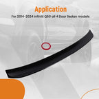 ABS Rear Trunk Spoiler Wing for Infiniti Q50 (2014–2024) Glossy Black