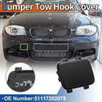 Tow Hook Cover Front Bumper for BMW 1 Series Black
