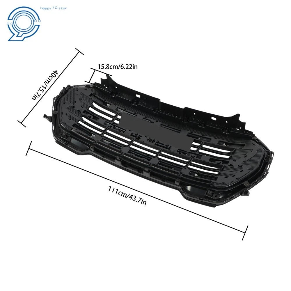 Bumper Grille for GMC Terrain AT4 (2022–2024) Gloss Black Plastic Grill