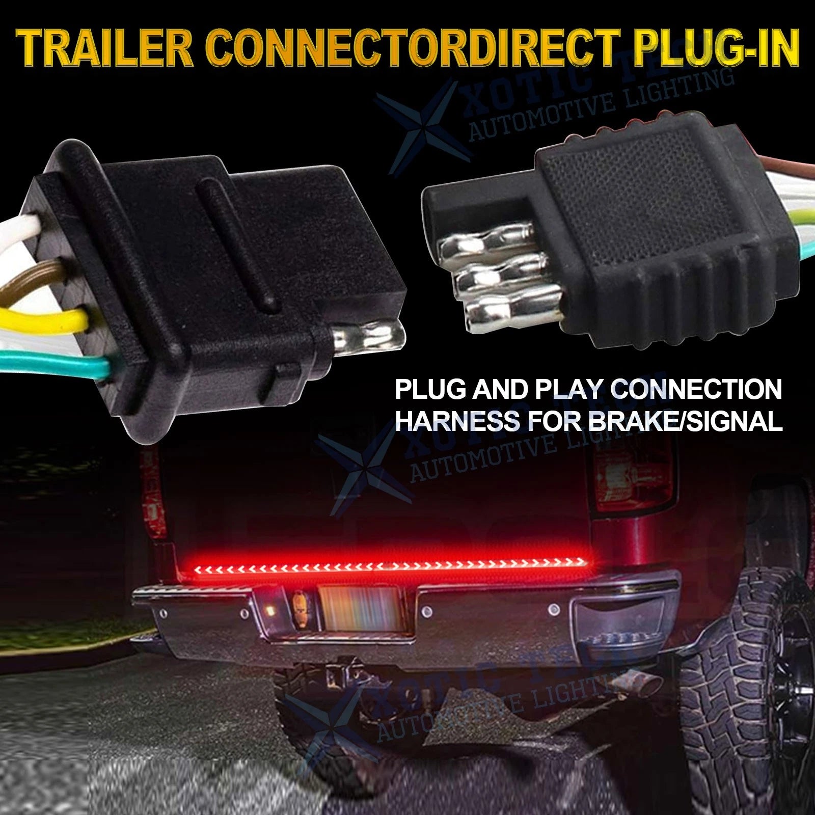 4-Functions LED Tailgate Light Strip Bar for Dodge Ram Journey Durano (48'')