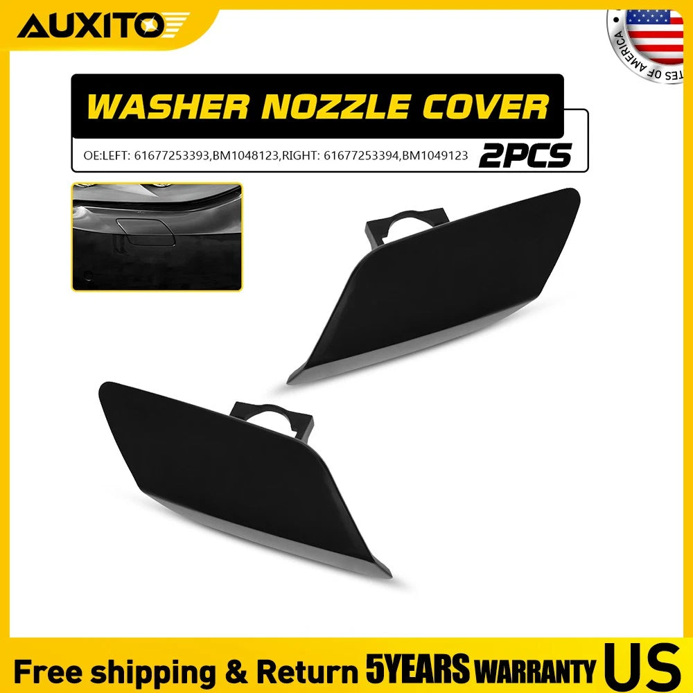 Pair Front Bumper Headlight Washer Cover Caps for BMW E92 E93 (2007–2013)