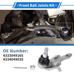 2X Front Lower Ball Joints for Toyota Sienna (2010–2016) No. 4333049165