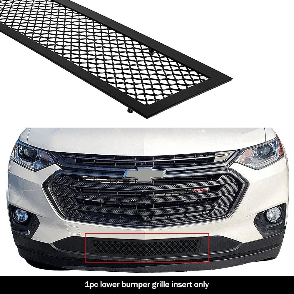 Stainless Steel Black Mesh Grille Insert for Chevy Traverse (2018-2021)