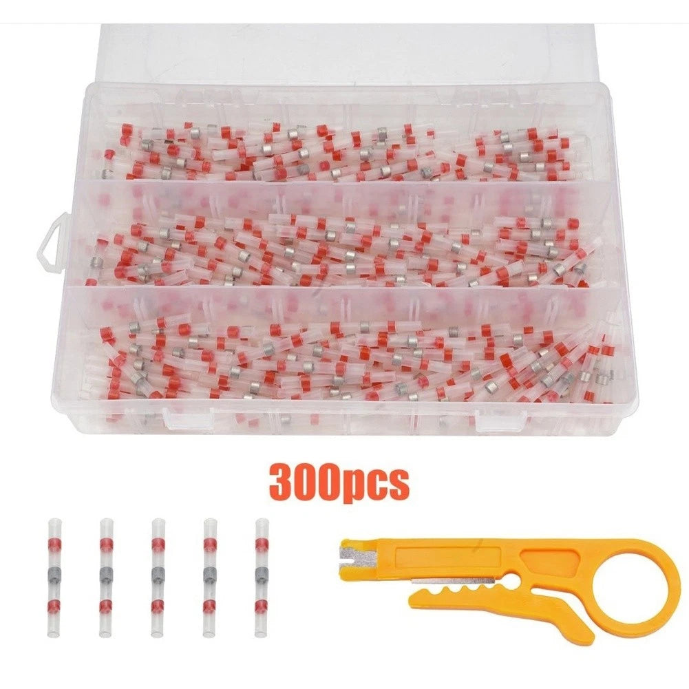 Solder Seal Heat Shrink Butt Connectors for Electrical Wire and Cable Terminals