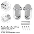 Set of 4 Rear Axle Cover Nut Bolt Caps for Sportster 1200 XL1200C 883 (2005–2017) Chrome