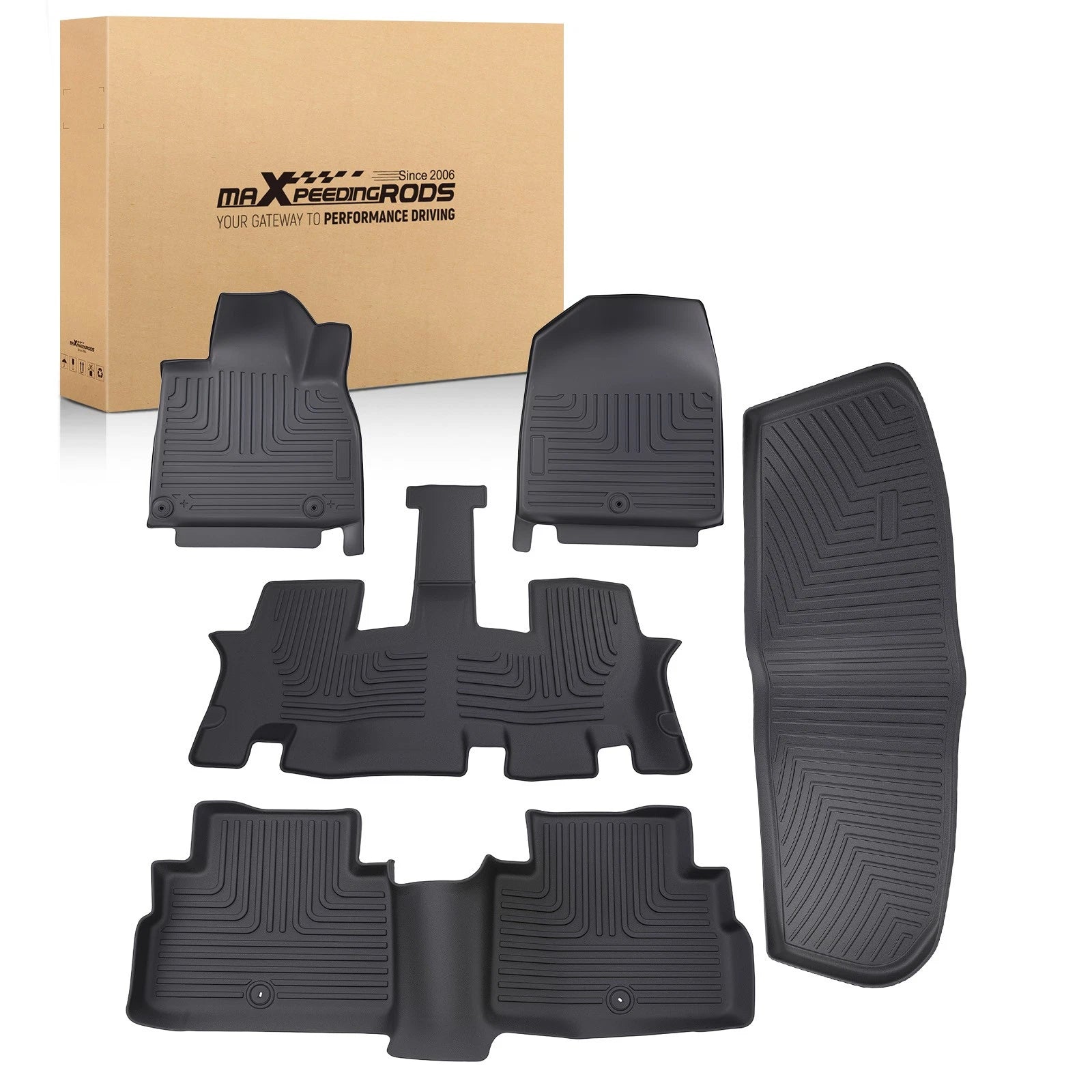 Set of 4 TPE All-Weather Carpet Floor Mats for Kia Telluride (2020–2025)