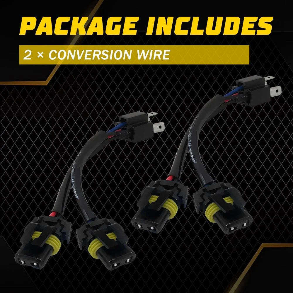 2X Conversion Wire Harness Adapter Plug for H6054 to 9005 9006