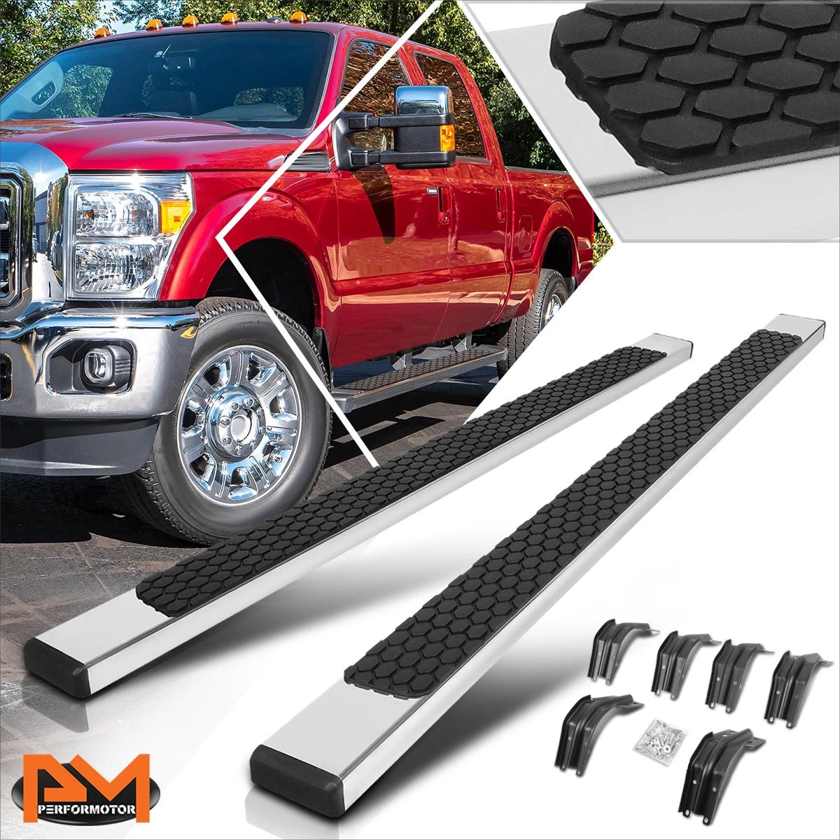 Set of 2 Step Pads for Ford F250-F550 SD Crew Cab (1999–2016) Non-Slip