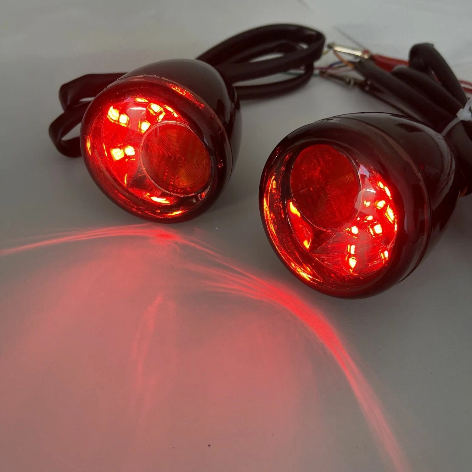 Front Black LED Running Brake Turn Signal Indicator Light for Harley XL 883 1200 (2004–2023)