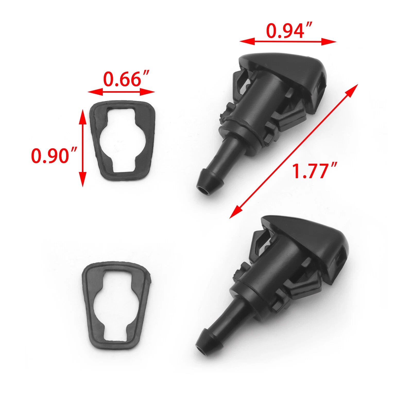 2 Pcs Windshield Washer Nozzles for Chrysler 300 and Ram 1500 (2009-2025)