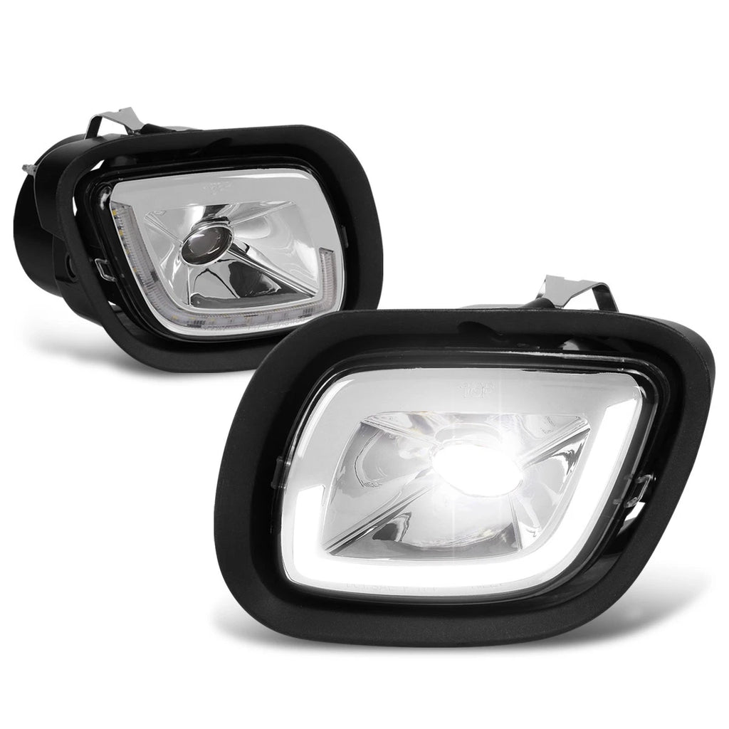 LED DRL Chrome Housing Projector Fog Lights for Freightliner Cascadia (2008–2017)