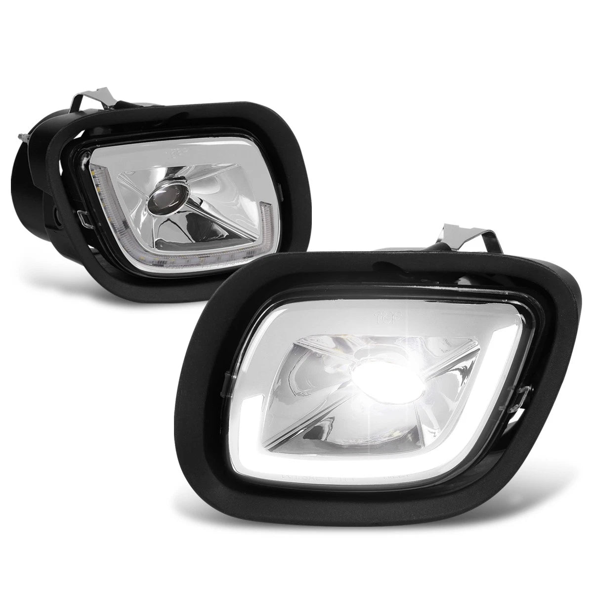 LED DRL Chrome Housing Projector Fog Lights for Freightliner Cascadia (2008–2017)