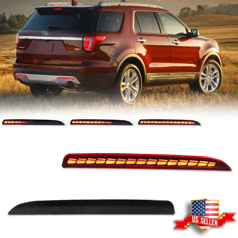 Smoke Red LED Rear Tail Brake Light for Ford Explorer (2016–2019)