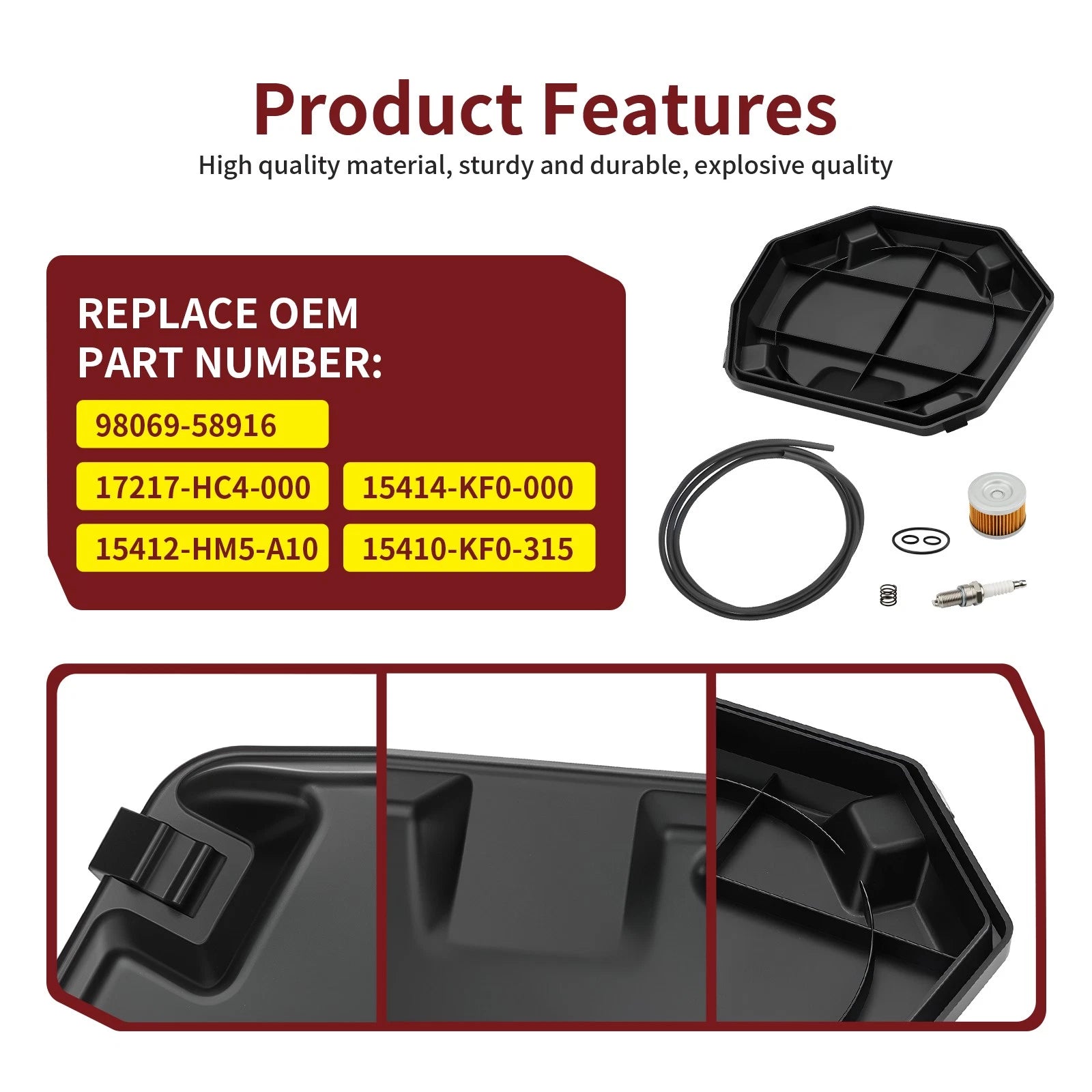 Air Box Lid Cover Cap O-Ring for Honda Fourtrax 300 (1988–2000)
