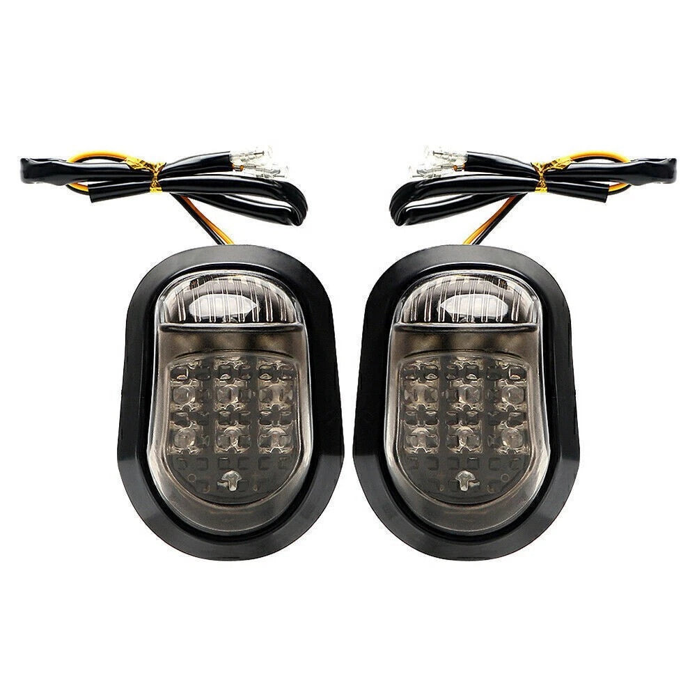 Pair of 9 LED Flush Mount Turn Signals for Universal Motorcycle